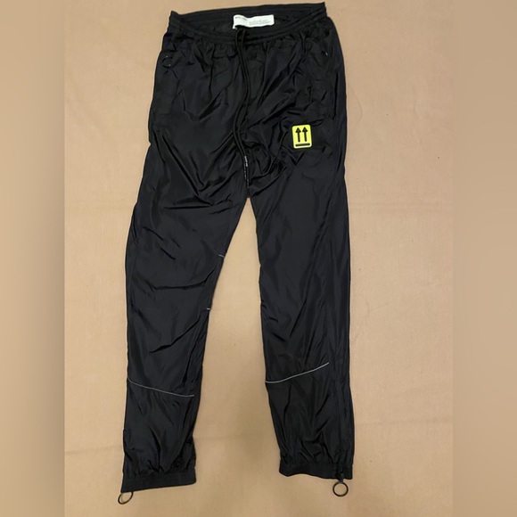 Off-White main label windbreaker track pants with zipper pockets and hem, Sz. M - Picture 8 of 14